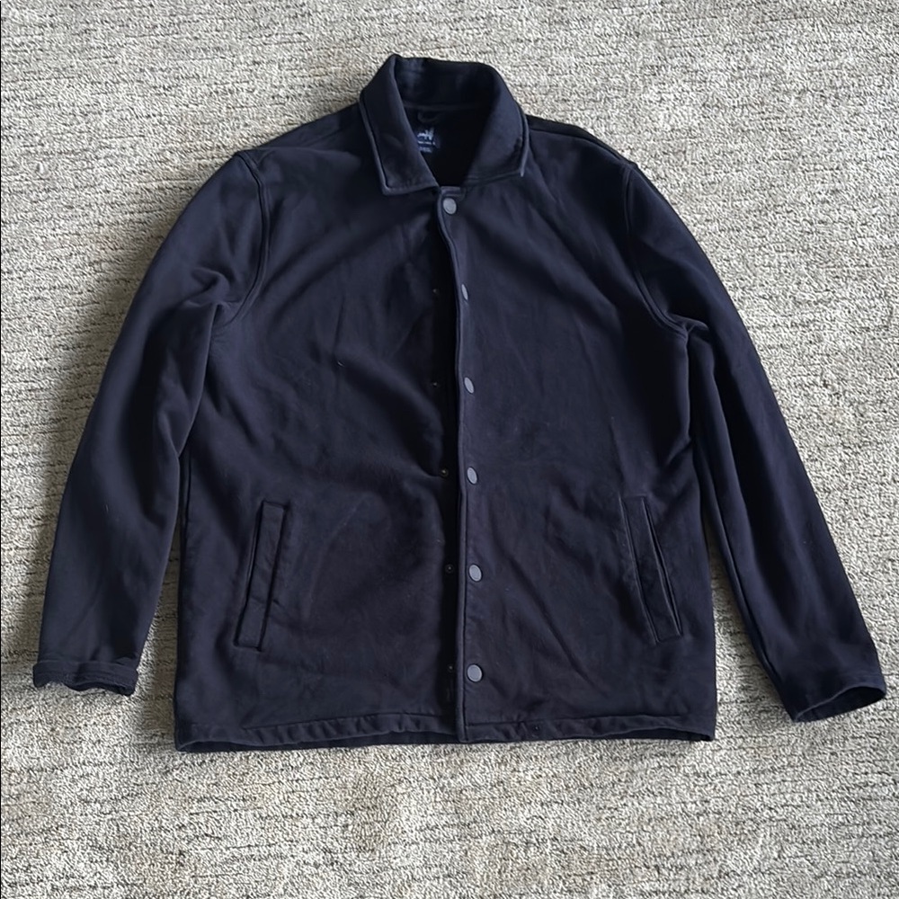 Classy and Casual Men's Navy Blue Johnnie-O Tudor Abyss Snap Button up XL Jacket